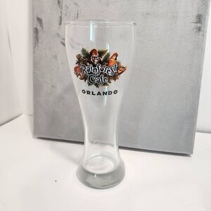 Rainforest Cafe Orlando Pilsner Beer Collectors Glass Disney Tall